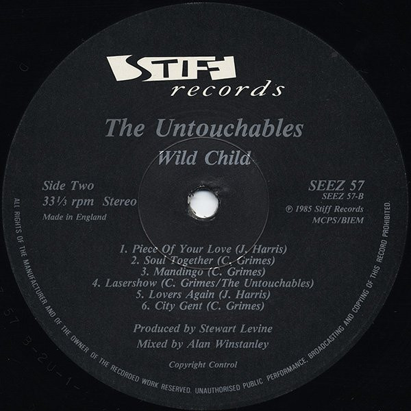 The Untouchables - Wild Child | Stiff Records (SEEZ 57) - 4 The Untouchables - Wild Child | Stiff Records (SEEZ 57) - 4