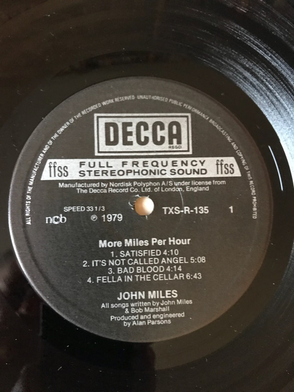 John Miles - More Miles Per Hour | Decca (TXS-R 135) - 2 John Miles - More Miles Per Hour | Decca (TXS-R 135) - 2
