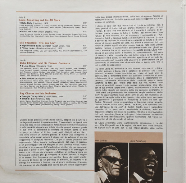 Louis Armstrong , Ella Fitzgerald , Duke Ellington , Ray Charles - I Giganti Del Jazz Vol. 1 | Curcio (GJ-1) - 3