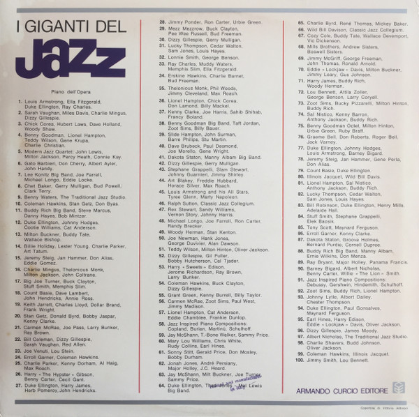 Louis Armstrong , Ella Fitzgerald , Duke Ellington , Ray Charles - I Giganti Del Jazz Vol. 1 | Curcio (GJ-1) - 2