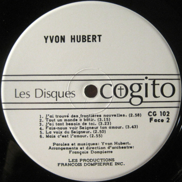 Yvon Hubert - Spirisphère | Les Disques Cogito (CG-102) - 4