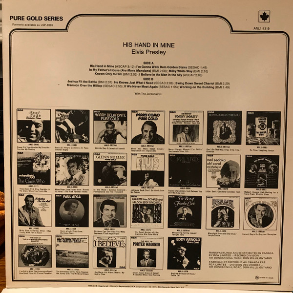 Elvis Presley - His Hand In Mine [Vinyl] | RCA (ANL1-1319) - 2