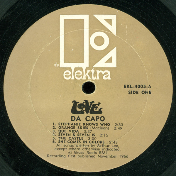 Love - Da Capo | Elektra (EKL-4005) - 3 Love - Da Capo | Elektra (EKL-4005) - 3