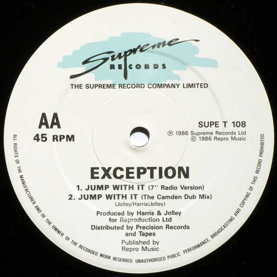 Exception - Jump With It | Supreme Records (SUPE T 108) - 3