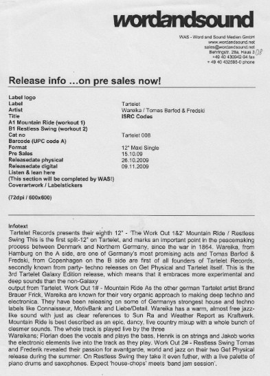 Various - Work Out | Tartelet Records (TART008)