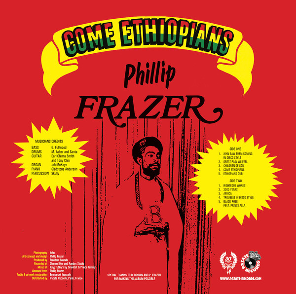 Phillip Fraser - Come Ethiopians (Deluxe Edition) | Patate Records (PRPLP051) - 2