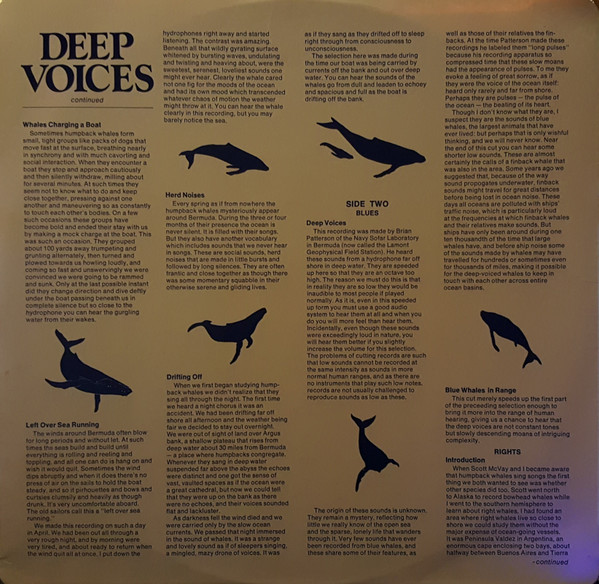 No Artist - Deep Voices - The Second Whale Record | Capitol Records (E-ST 11598) - 3