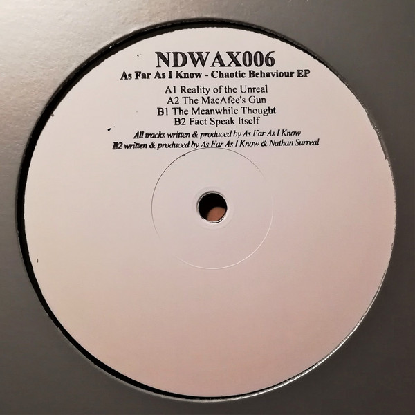 As Far As I Know - Chaotic Behaviour EP | Night Defined Recordings (NDWAX006)