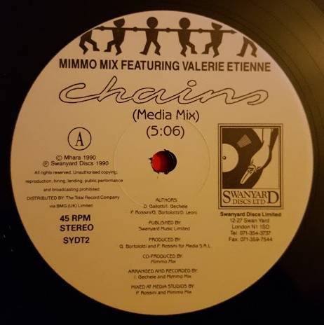 Mimmo Mix Featuring Valerie Etienne - Chains | Swanyard Discs Ltd. (SYDT2) - 3