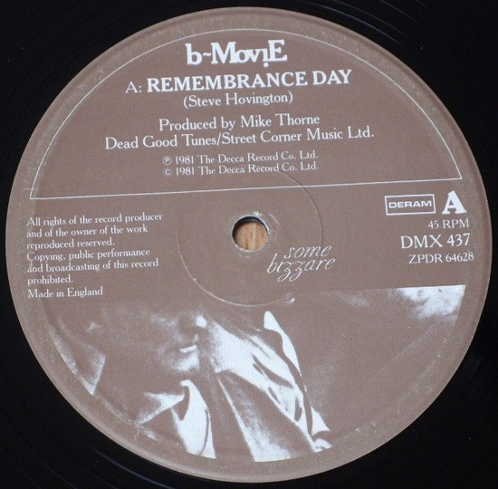 B-Movie - Remembrance Day | Deram (DMX 437) B-Movie - Remembrance Day | Deram (DMX 437)