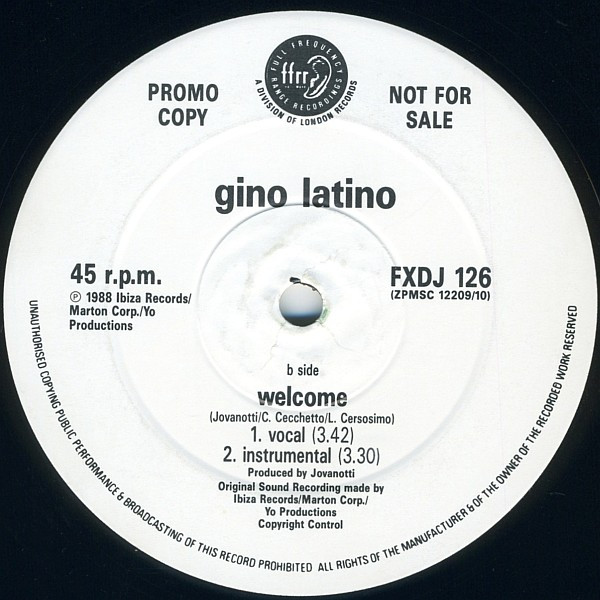 Gino Latino - Welcome | FFRR (FXDJ 126) - 2