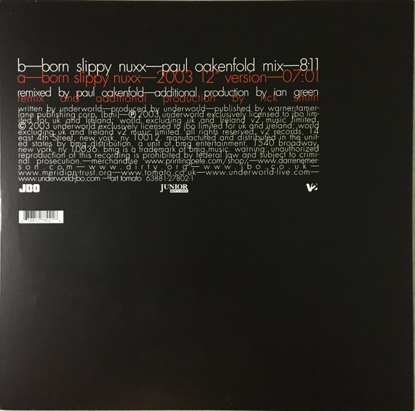 Underworld - Born Slippy Nuxx | JBO (63881-27802-1) - 2 Underworld - Born Slippy Nuxx | JBO (63881-27802-1) - 2