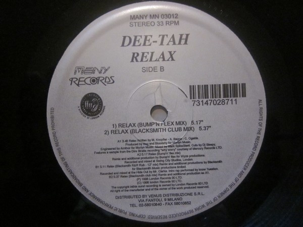Deetah - Relax | Many Records (MN 03012) - 2 Deetah - Relax | Many Records (MN 03012) - 2