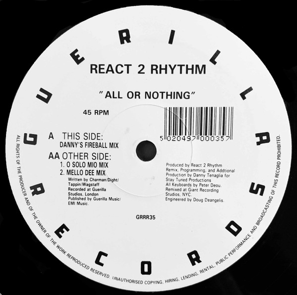 React 2 Rhythm - All Or Nothing | Guerilla (GRRR35) React 2 Rhythm - All Or Nothing | Guerilla (GRRR35)