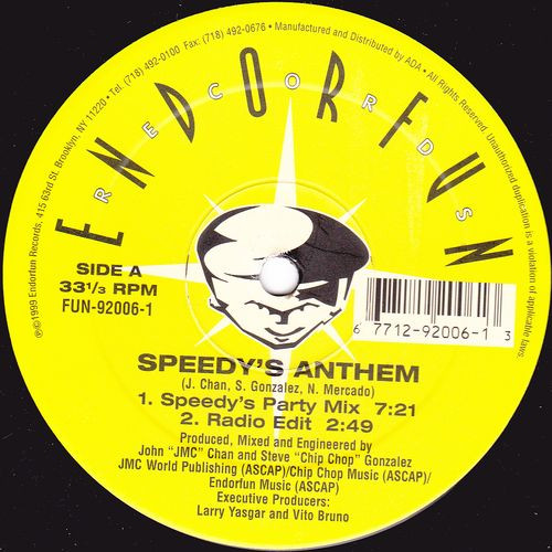 Speedy - Speedy's Anthem | Endorfun Records (FUN-92006-1)