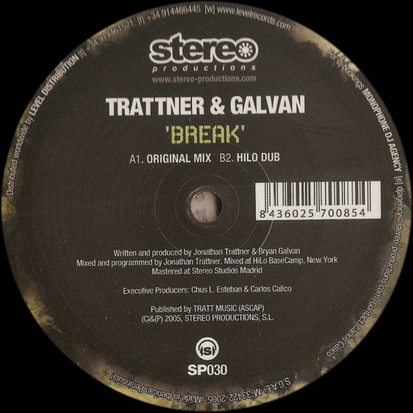 Jonathan Trattner & Bryan Galvan - Break | Stereo Productions (SP030)