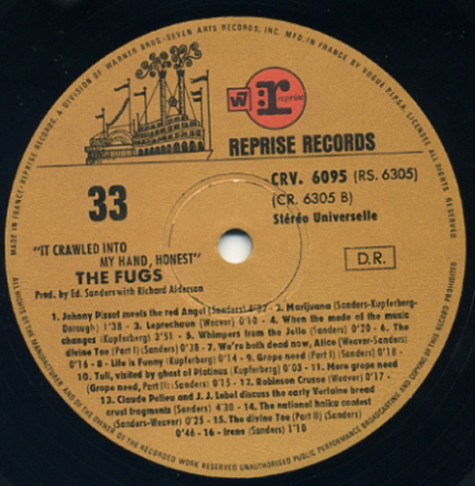 The Fugs - It Crawled Into My Hand, Honest | Reprise Records (CRV 6095) - 4