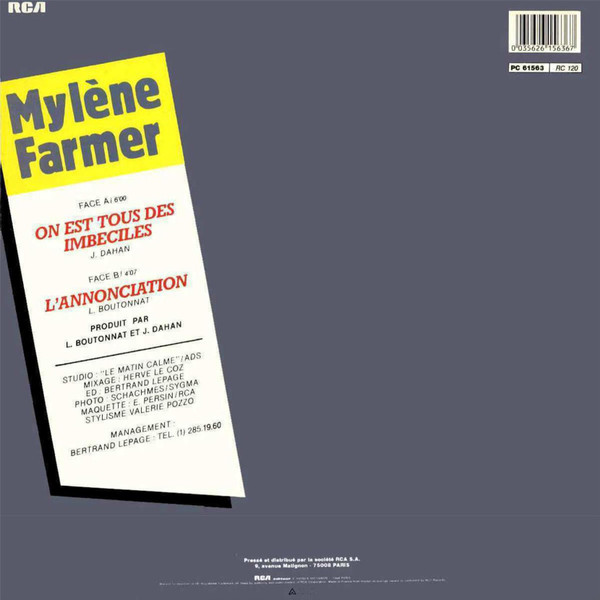Mylène Farmer - On Est Tous Des Imbeciles | RCA Victor (PC 61563) - 2