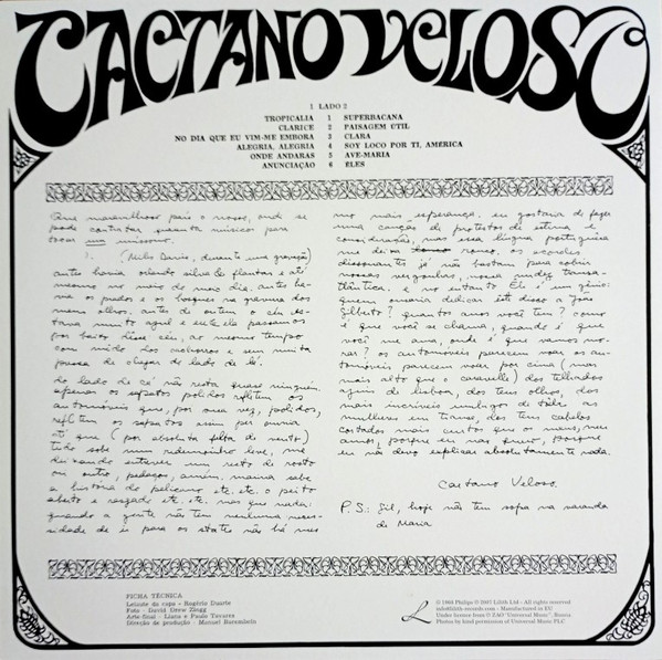 Caetano Veloso - Caetano Veloso | Lilith (LR131) - 2