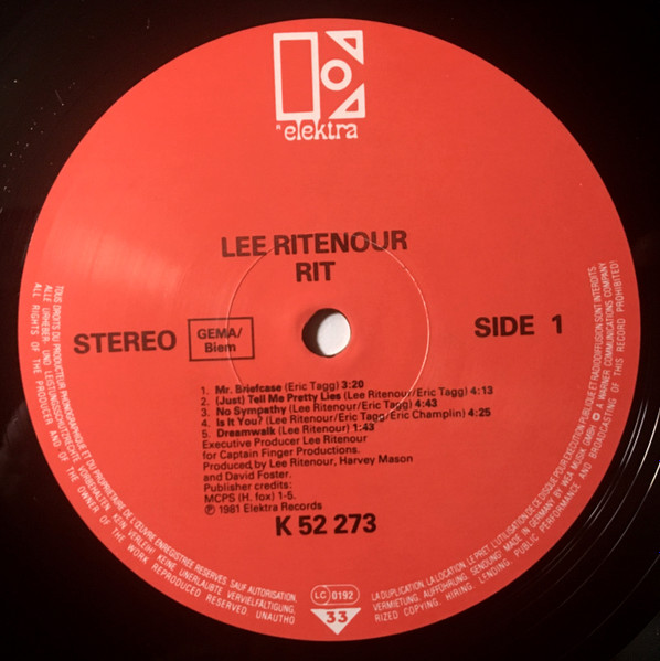 Lee Ritenour - Rit | Elektra (ELK 52273) - 3