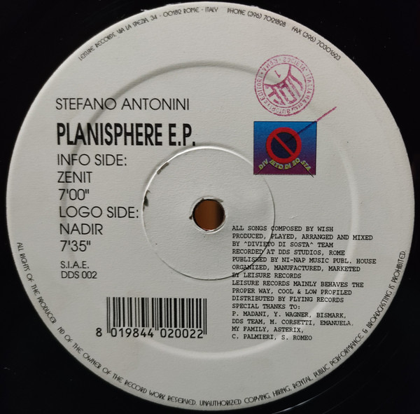 Stefano Antonini - Planisphere E.P. | Divieto Di Sosta (DDS 002) - 3