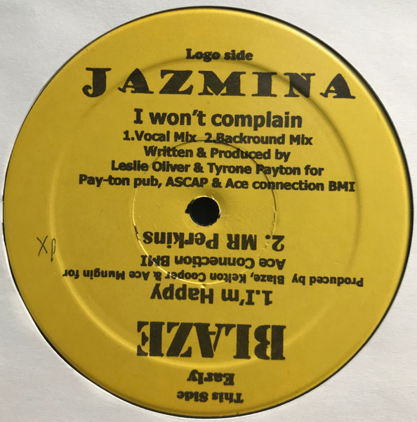 Jazmina / Blaze - I Won't Complain / I'm Happy / Mr. Perkins | Ace Beat Records (ACE-274) - 2