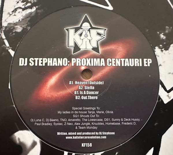 DJ Stephano - Proxima Centauri EP | Kniteforce Records (KF158) DJ Stephano - Proxima Centauri EP | Kniteforce Records (KF158)