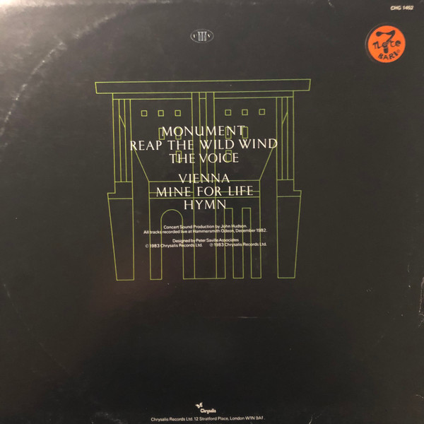 Ultravox - Monument The Soundtrack | Chrysalis (CHG 1452) - 2