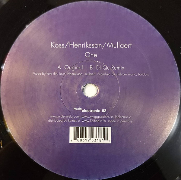 Koss  &  Mullaert  &  Henriksson - One | Mule Electronic (mule electronic 82)