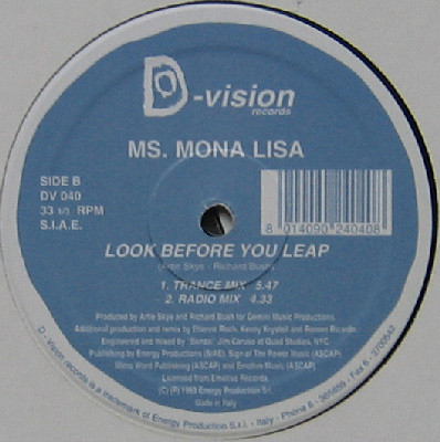 Ms. Mona Lisa - Look Before You Leap | D:vision Records (DV 040) Ms. Mona Lisa - Look Before You Leap | D:vision Records (DV 040)