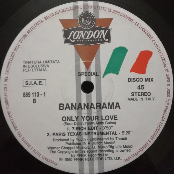 Bananarama - Only Your Love | London Records (869 113-1) - 2 Bananarama - Only Your Love | London Records (869 113-1) - 2