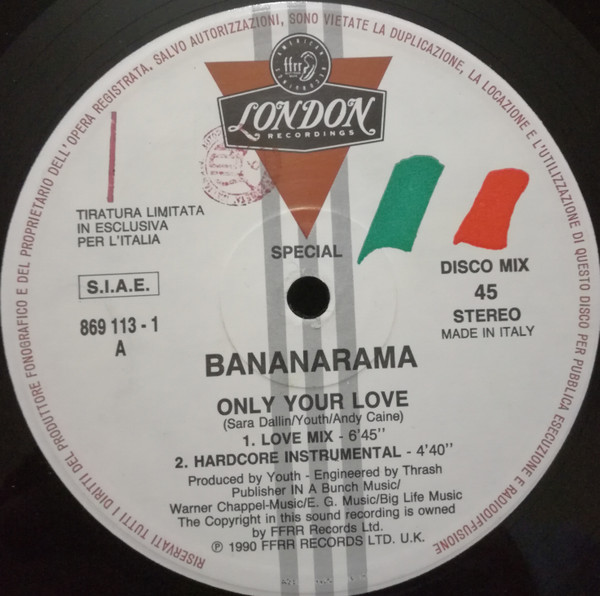 Bananarama - Only Your Love | London Records (869 113-1) - main Bananarama - Only Your Love | London Records (869 113-1) - main