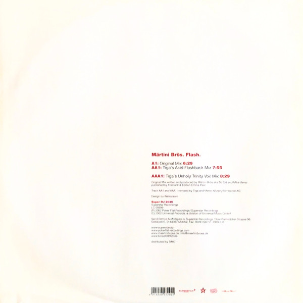 Märtini Brös. - Flash. | Superstar Recordings (SUPER DJ 2038) - 2