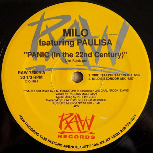 Milo Featuring Paulisa Moorman - Panic (In The 22nd Century) | RAW Records (RAW-75009)