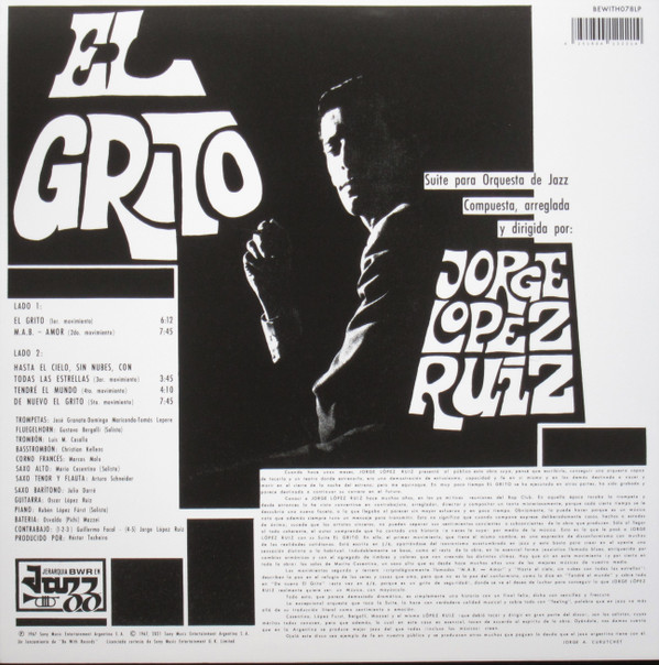 Jorge López Ruiz - El Grito (Suite Para Orquesta De Jazz) | Be With Records (BEWITH078LP) - 2
