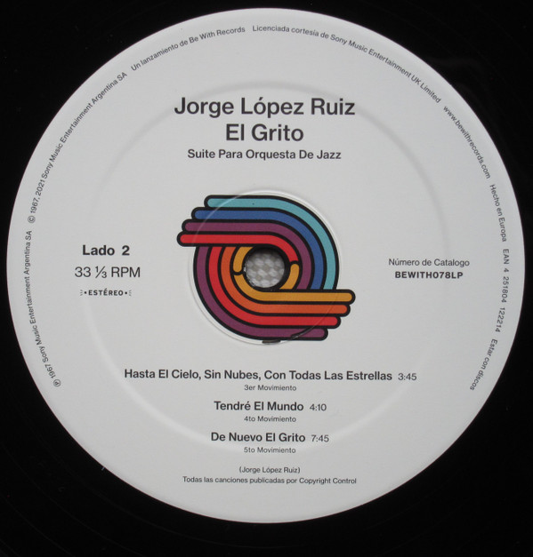 Jorge López Ruiz - El Grito (Suite Para Orquesta De Jazz) | Be With Records (BEWITH078LP) - 4