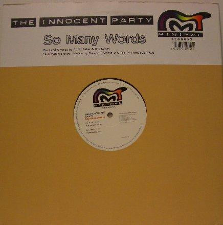 The Innocent Party - So Many Words | Minimal Records (MINX 16)