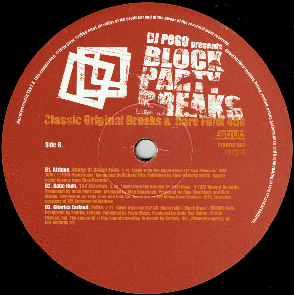 DJ Pogo - Block Party Breaks (Classic Original Breaks & Rare Funk 45s) | Strut (STRUTLP 002) - 4 DJ Pogo - Block Party Breaks (Classic Original Breaks & Rare Funk 45s) | Strut (STRUTLP 002) - 4