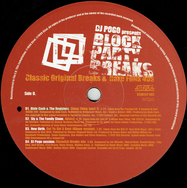 DJ Pogo - Block Party Breaks (Classic Original Breaks & Rare Funk 45s) | Strut (STRUTLP 002) - 6 DJ Pogo - Block Party Breaks (Classic Original Breaks & Rare Funk 45s) | Strut (STRUTLP 002) - 6