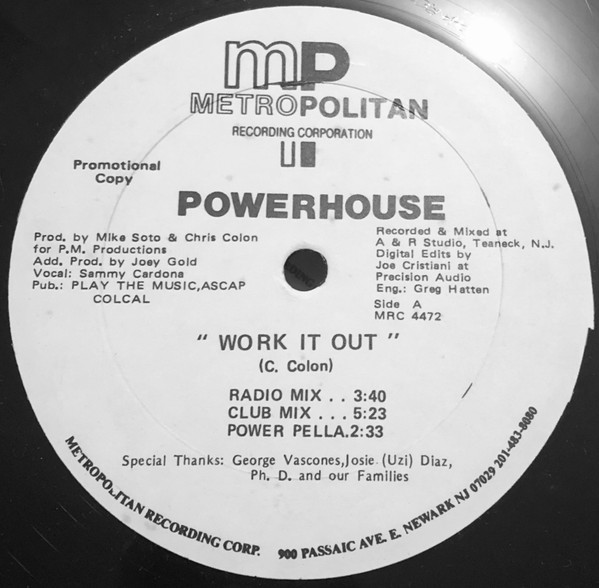 Powerhouse - Work It Out | Metropolitan Recording Corporation (MRC 4472) Powerhouse - Work It Out | Metropolitan Recording Corporation (MRC 4472)