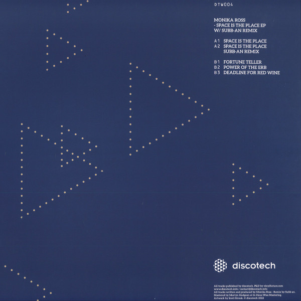 Monika Ross - Space Is The Place EP | discotech (DTW004)