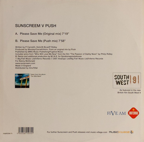 Sunscreem V Push - Please Save Me | Inferno (FAMFERN T1) - 2