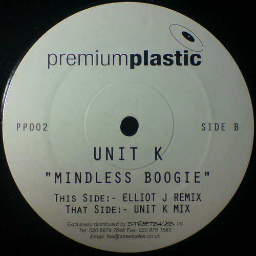 Unit K - Mindless Boogie | Premium Plastic (PP 002) - 2