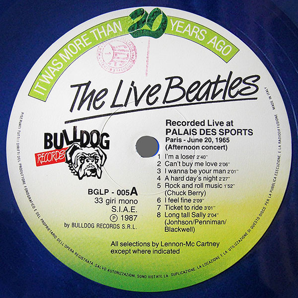 The Beatles - Palais Des Sports, Paris, June 20, 1965 | Bulldog Records (BGLP 005) - 4