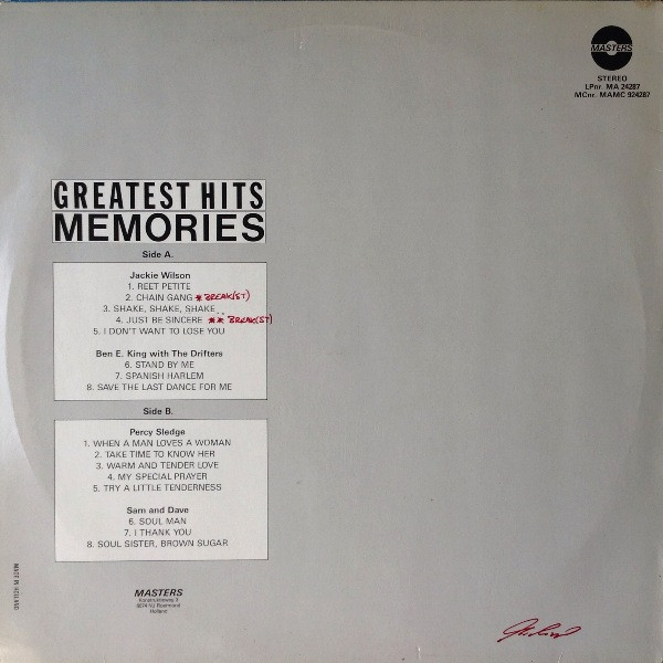 Various - Greatest Hits Memories | Masters (MA 24287) - 2 Various - Greatest Hits Memories | Masters (MA 24287) - 2