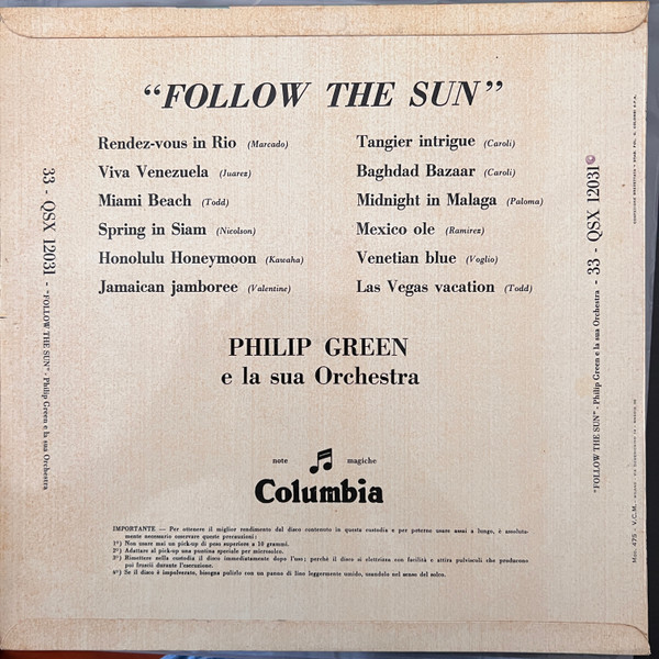 Philip Green And His Mayfair Orchestra - Follow The Sun | Columbia (QSX 12031) - 4