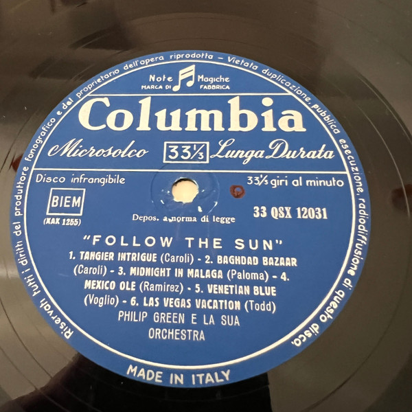 Philip Green And His Mayfair Orchestra - Follow The Sun | Columbia (QSX 12031) - 2