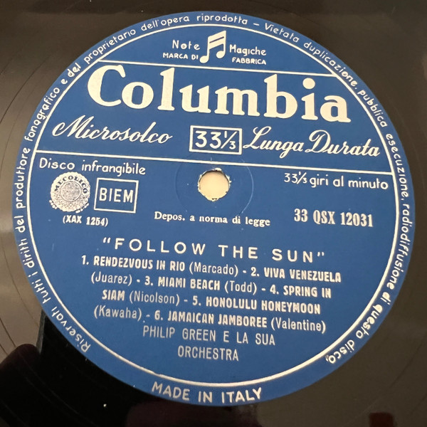 Philip Green And His Mayfair Orchestra - Follow The Sun | Columbia (QSX 12031) - 3