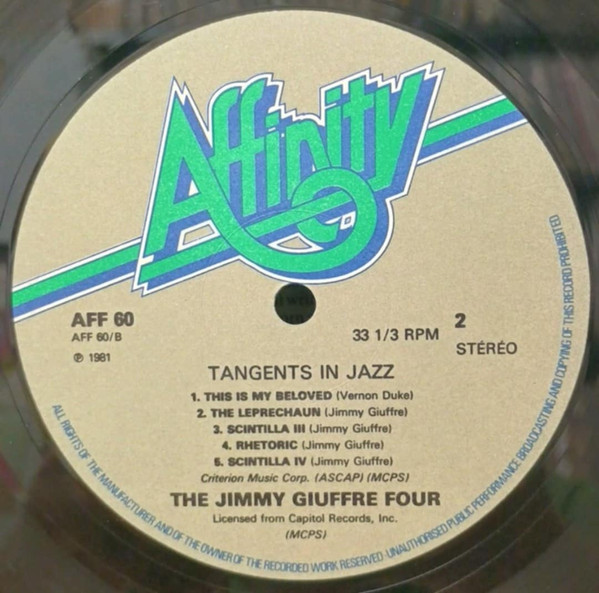 The Jimmy Giuffre 4 - Tangents In Jazz | Affinity (AFF 60) - 3