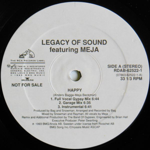 Legacy Of Sound Featuring Meja - Happy | RCA (RDAB-62522-1)